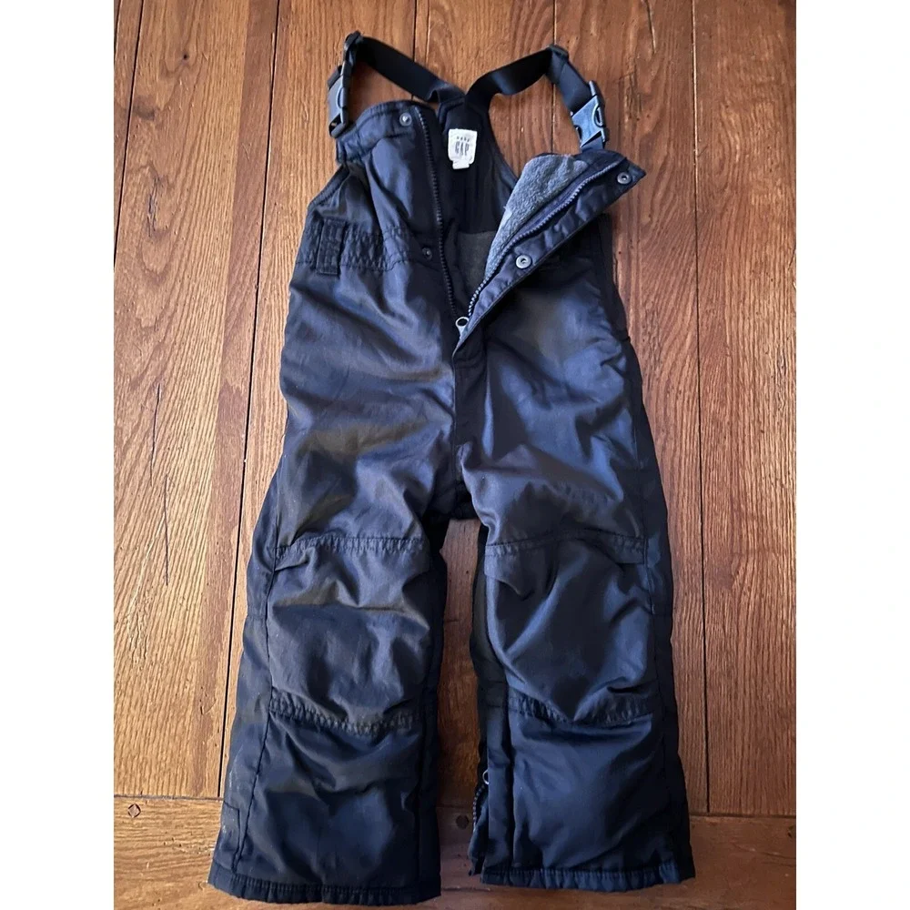 Baby Gap Primaloft Bib Snow Ski Suit Pants Black Size 2T Winter Toddler